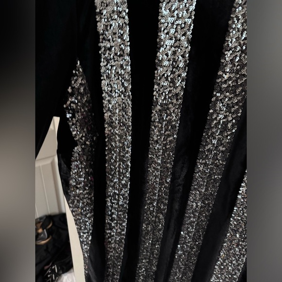 ELOQUII Plus Size- Velvet & Sequin Long Sleeve Bodycon Cocktail Dress- Size 24w - Picture 7 of 10